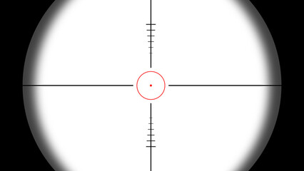 Sniper Scope Target Sight on Transparent Background