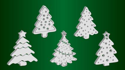 3D Vector Applications of New Year's Symbols