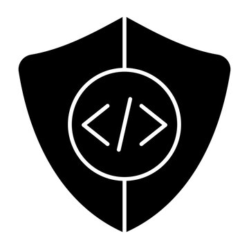 Coding Protection Icon Isolated on Transparent Background. Programming and Software Development Vector Illustration for Web, App, and Technology Design
