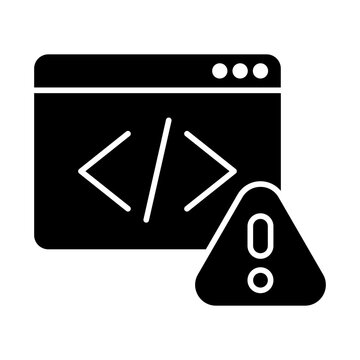 Coding Error Icon Isolated on Transparent Background. Programming and Software Development Vector Illustration for Web, App, and Technology Design