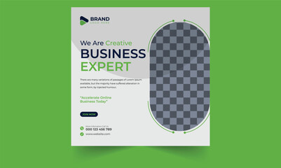 Digital business marketing banner for social media post template, Instagram post design.