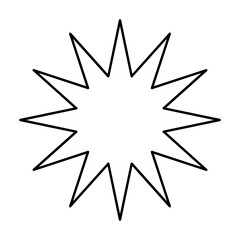 12 Point Star Shape Element