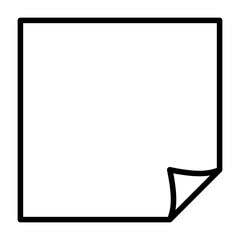 Square with Page Curl Shape Element