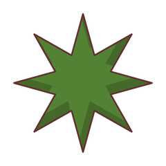 Fototapeta premium 8 Point Star Shape Element