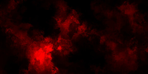 Dark red powder explosion cloud on black background. Abstract red and black grunge texture smoke. smoke fog misty texture overlay on dark black. paranormal red mystic smoke, clouds for movie.