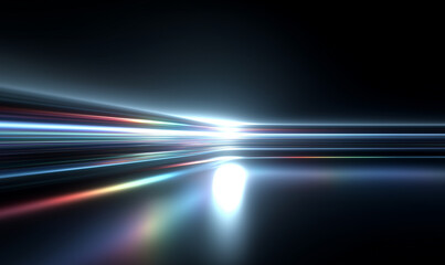 Dynamic electric cobalt to ice blue gradient light streaks motion blur futuristic abstract background