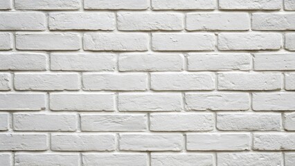 Fototapeta premium Closeup texture of white brick wall, showing the rough surface and grout lines in detail