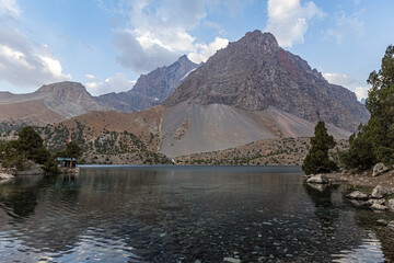 Beautiful view of Alauddin Lake in Fann mountains Tajikistan