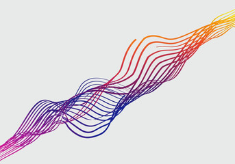 Abstract Gradient Wave Pattern with Flowing Lines.