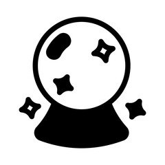 Magic Ball Icon Isolated on Transparent Background. Magical and Mystical Vector Illustration for Fantasy, Spiritual, and Halloween Design