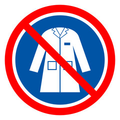 Wear Labcoat Symbol Sign,Vector Illustration, Isolated On White Background Label.EPS10