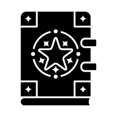 Spellbook Icon Isolated on Transparent Background. Magical and Mystical Vector Illustration for Fantasy, Spiritual, and Halloween Design