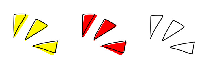 Surprise and Discovery Comic Symbol Icons – Hand-Drawn Style