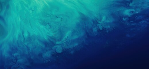 Obraz premium Swirling Turquoise and Teal Currents Descending into a Deep Indigo Abyss