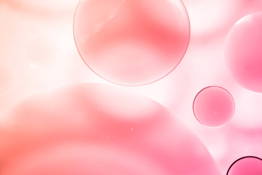 Soft Pink and Red Bubbles on Abstract Background for Creative Projects