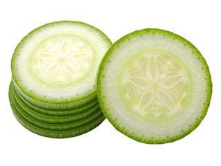 Sliced Armenian Cucumber Cross Section Freshness