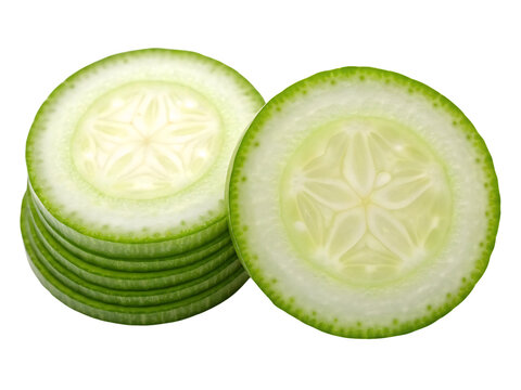 Sliced Armenian Cucumber Cross Section Freshness