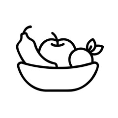 Fruit bowl with pear, apple and orange