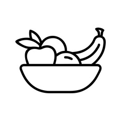 Fruit bowl, a healthy food choice illustration
