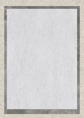 Blank textured paper with a gray border frame