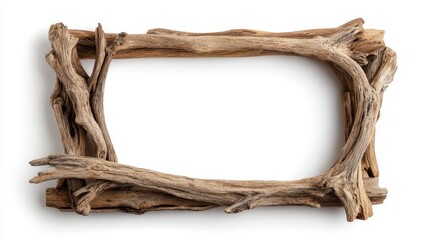 Vibrant photo of a rustic twig frame with a blank center for your creative display