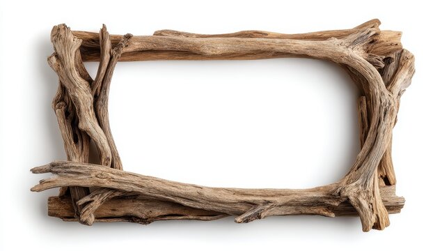 Vibrant photo of a rustic twig frame with a blank center for your creative display