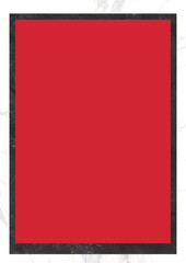 Solid red rectangle with black border on textured background
