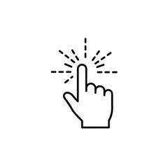 Fototapeta premium Hand Pointing with Dotted Lines Emanating from Finger.
