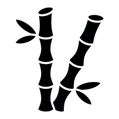 Bamboo Vector Icon – Asian Plant, Nature Symbol, Eco Design Elements