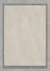 Rectangular beige textured surface with a dark gray border on a stone-like background
