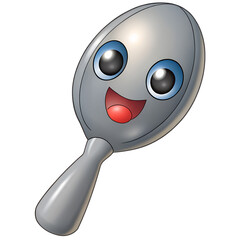 Cute spoon character with a happy smiling face