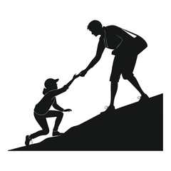 Print Helping hand and support teamwork concept