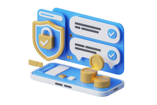 Secure mobile banking experience with layered protection for online transactions, ensuring safe payments and verified communication on your smartphone