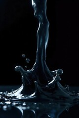 Dark Swirling Liquid Slow Motion Abstract Footage - Mysterious, Dramatic VFX