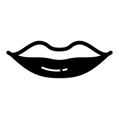 Lips Icon Isolated on White Background. Beauty and Makeup Vector Illustration for Fashion, Love, and Cosmetic Design