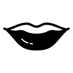 Lips Icon Isolated on White Background. Beauty and Makeup Vector Illustration for Fashion, Love, and Cosmetic Design