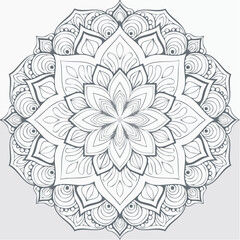Intricate floral mandala with transparent background