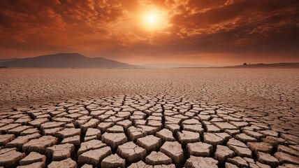 cracked earth in the desert