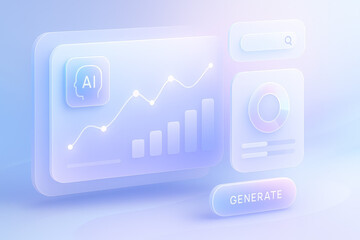 Digital interface showing futuristic data generation concept