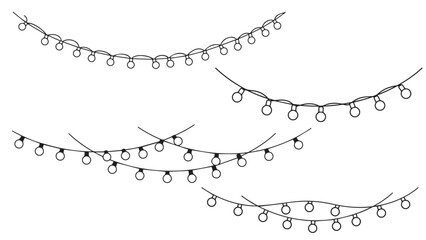 Hanging string lights garland for christmas decorations