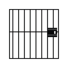 Trendy glyph icon of secure jail cell structure EPS 10