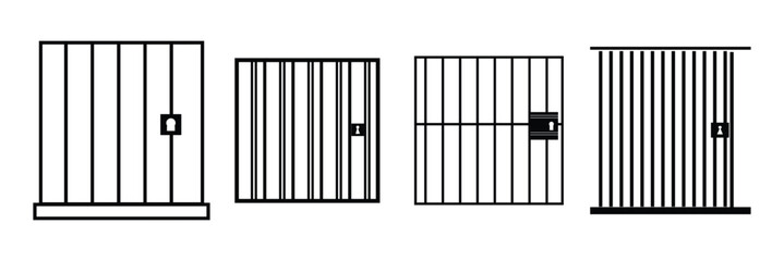 Jail, prison icon. Vector illustration, flat design EOS 10