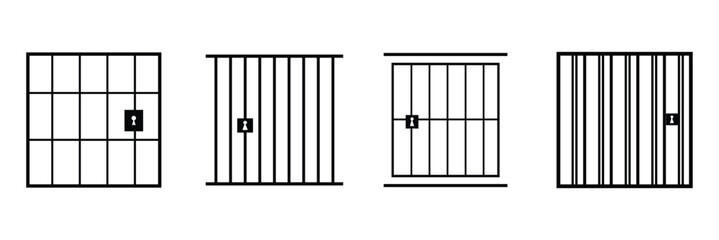 Jail, prison icon. Vector illustration, flat design EOS 10