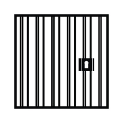 Trendy glyph icon of secure jail cell structure EPS 10