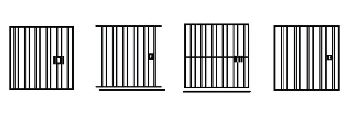 Jail, prison icon. Vector illustration, flat design EOS 10