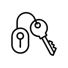 Key and key chain icon for security purposes