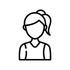 Illustration of a woman with ponytail