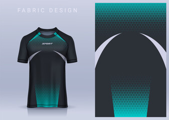 Fabric textile design for Sport t-shirt, Soccer jersey mockup for football club. uniform front view.	