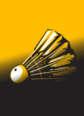 Abstract shuttlecock background. Badminton sport. 