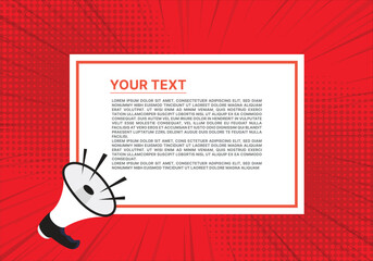 Announcement banner. Notice announcement post background, Hot News Banner Design Template.